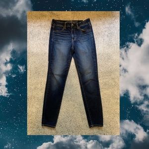 Deep Navy American Eagle High Rise Jeggings